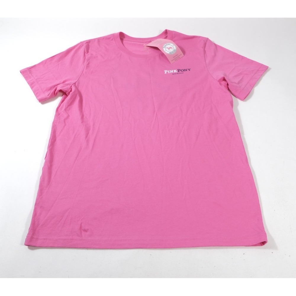 Pink Pony T-shirt Women Large Pink The Famous Mackinac Island Graphic Tee Cotton